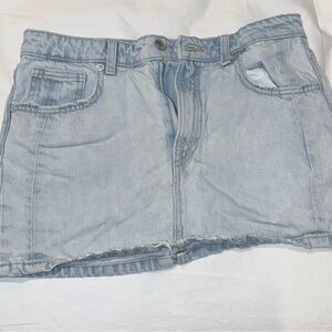 Zara Light Blue Denim Mini Skirt
